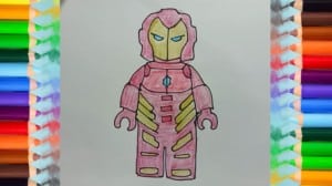 How to Draw a Lego Iron Man step by step