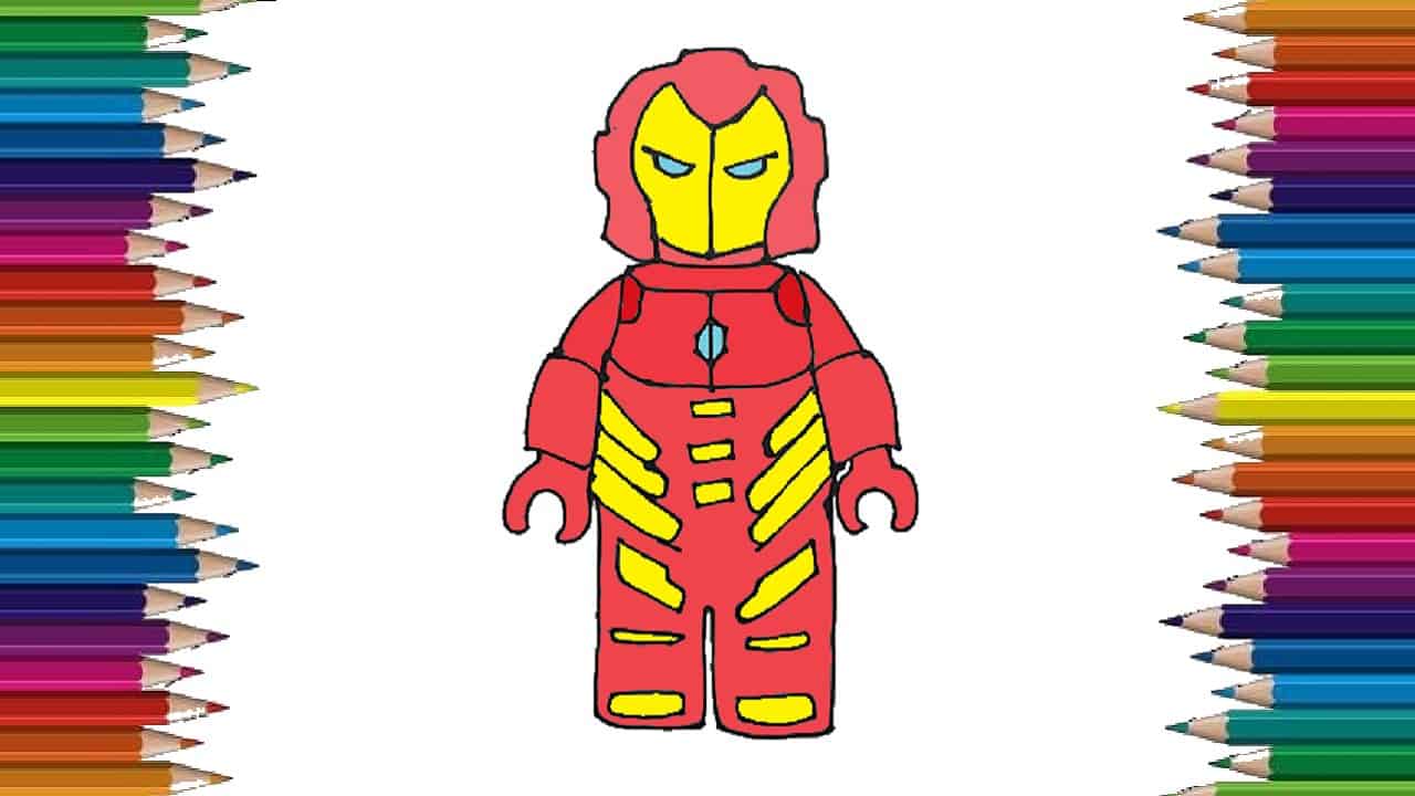 How to Draw a Lego Iron Man step by step easy for beginners