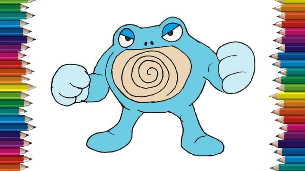 How to draw Poliwrath from pokemon | Pokemon drawing