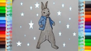 how to draw a peter rabbit step by step