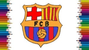 How to Draw the FC Barcelona Logo step by step easy