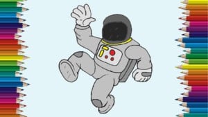 How to draw an astronaut step by step - Easy drawings for kids