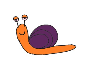 How to draw a snail cute and easy step by step | Easy drawings for kids