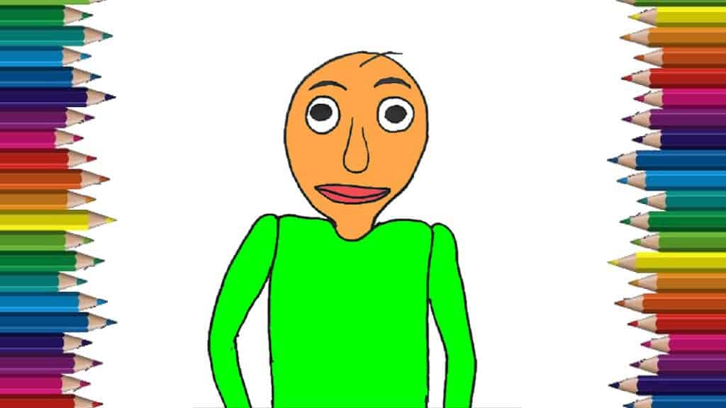 Baldi Basics Teacher drawing - Easy drawing for kids