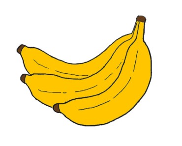 How to draw a banana step by step | Fruits drawing easy for kids