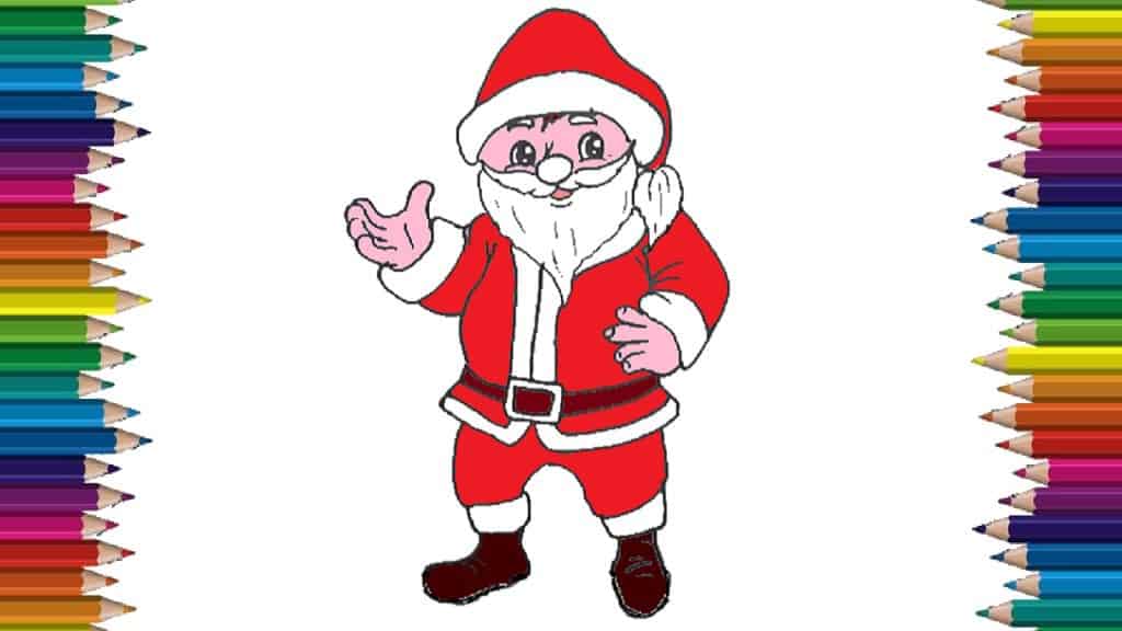 How to draw santa claus cute and easy - Easy drawings for kids