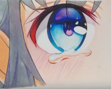 How to Draw Anime Eyes with Tears – anime drawings step by step for kids