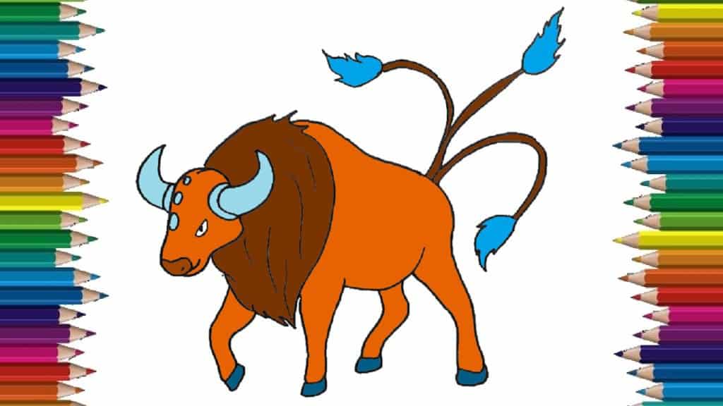How to draw a Tauros from pokemon