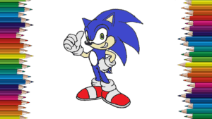 How to draw a Sonic the Hedgehog