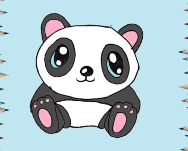How to draw a cute panda easy | Baby panda drawing step by step