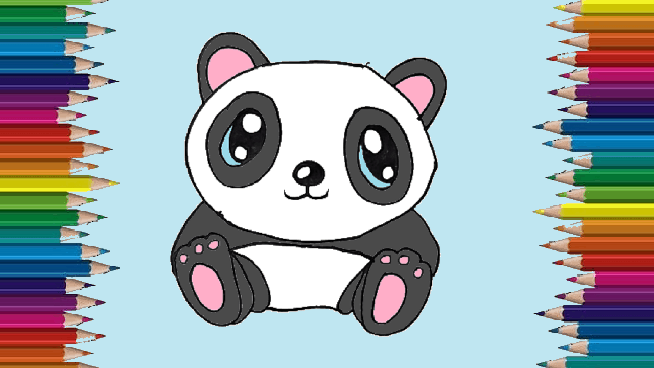  How to draw  a cute panda  easy Baby  panda  drawing  step by 