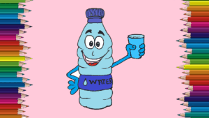 How to draw a Water bottles step by step
