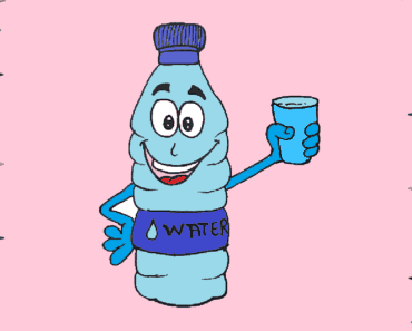 How to draw a water bottle cute and easy – Water bottle cartoon drawing and coloring