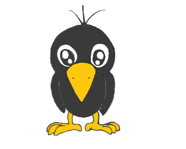 How to draw a crow cute and easy – Cartoon crow drawing step by step for kids