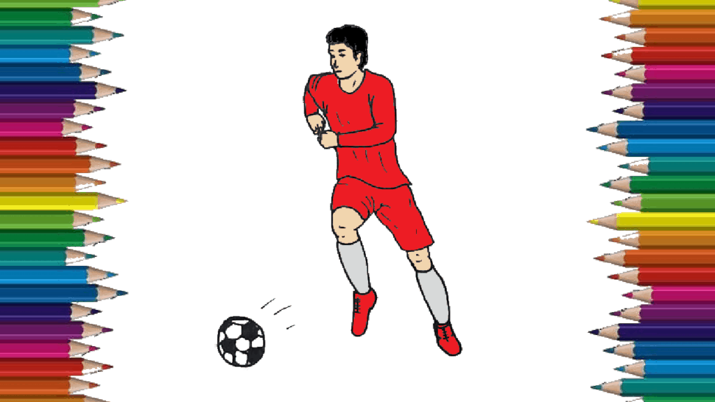 How to draw a football player step by step