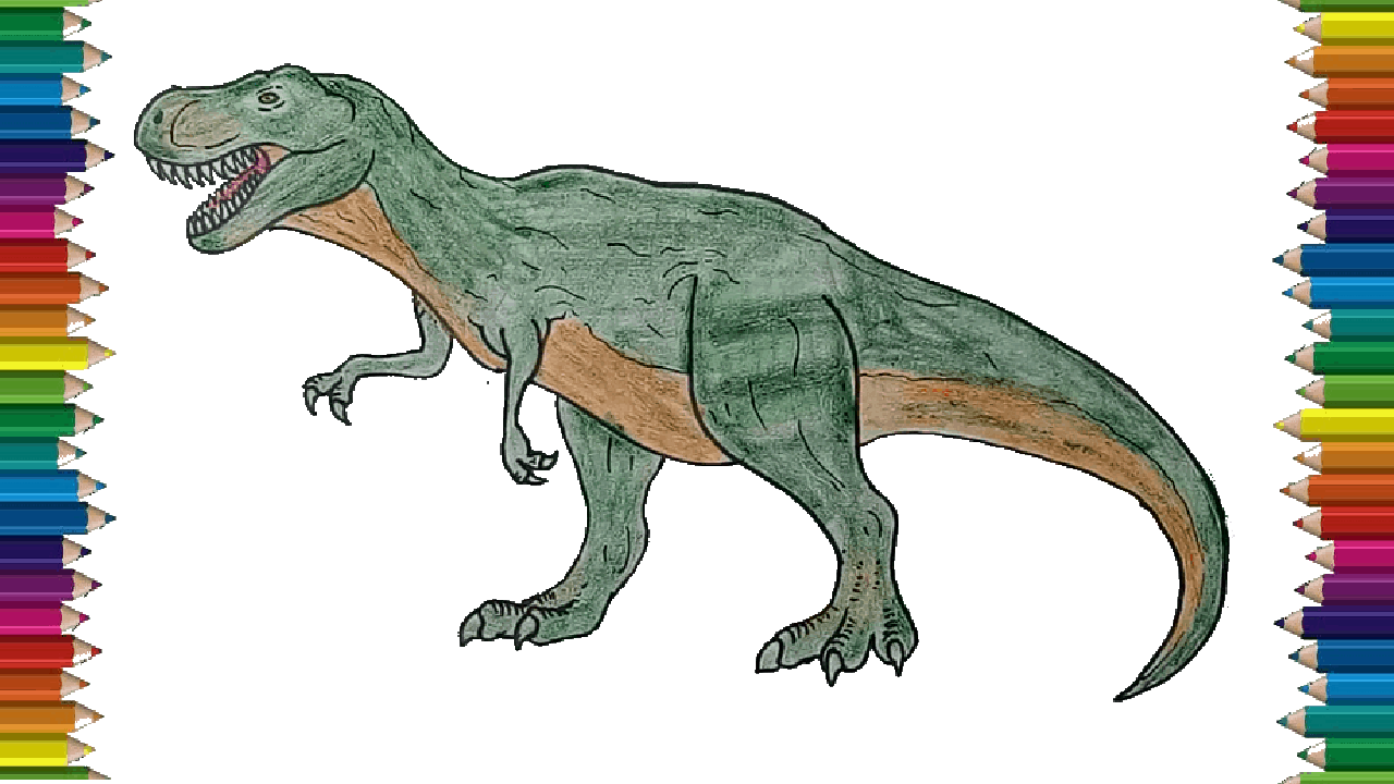 Simple drawing of a 2d t rex mazest