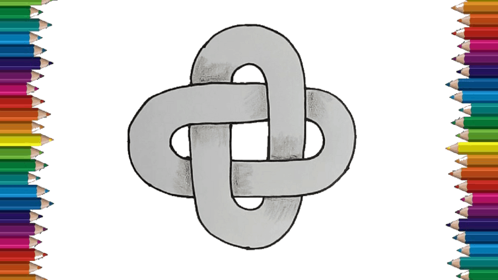 How To Draw a Chain Link step by step - 3D drawing easy for beginners