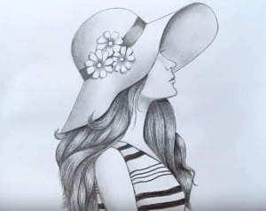 How To Draw A Girl With Hat For Beginners Step By Step Pencil Drawing Tutorial I have drawn many cartoon characters with common graphite pencil for kids. step pencil drawing tutorial