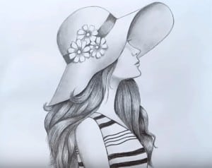 How To Draw A Girl With Hat For Beginners Step By Step