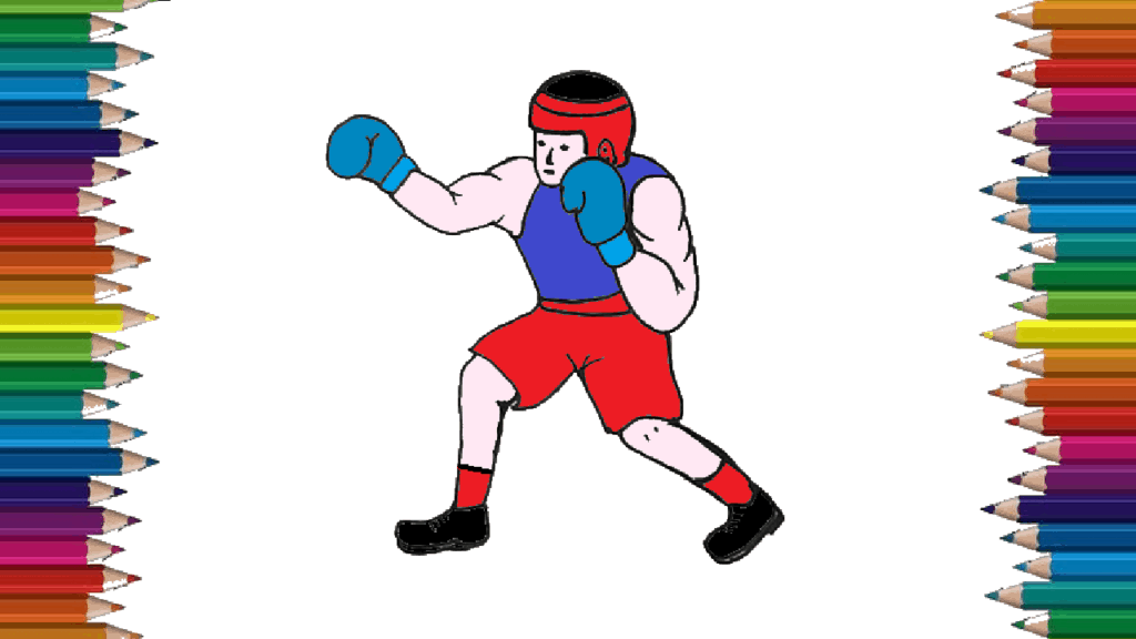 How to draw a Boxer Boxing cartoon easy – Boxer Boxing drawing step by step