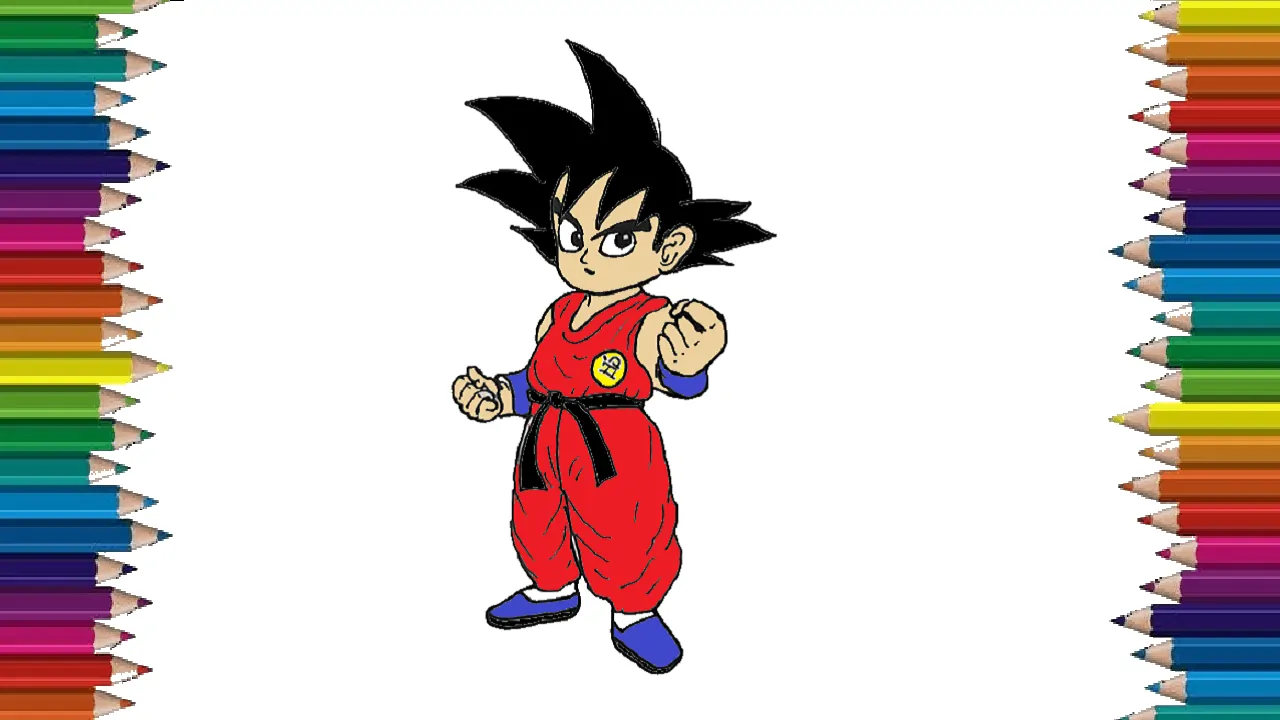 How to draw a Goku step by step