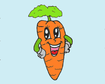 How to draw a cute carrot for beginners – Cartoon carrot drawing easy