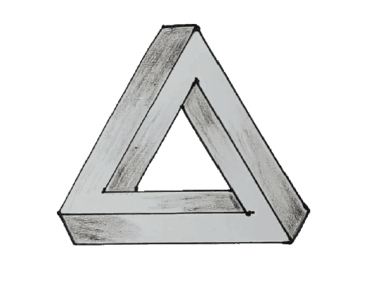 Optical Illusion Triangle 3D drawing – How to Draw an Optical Illusion Triangle for beginners