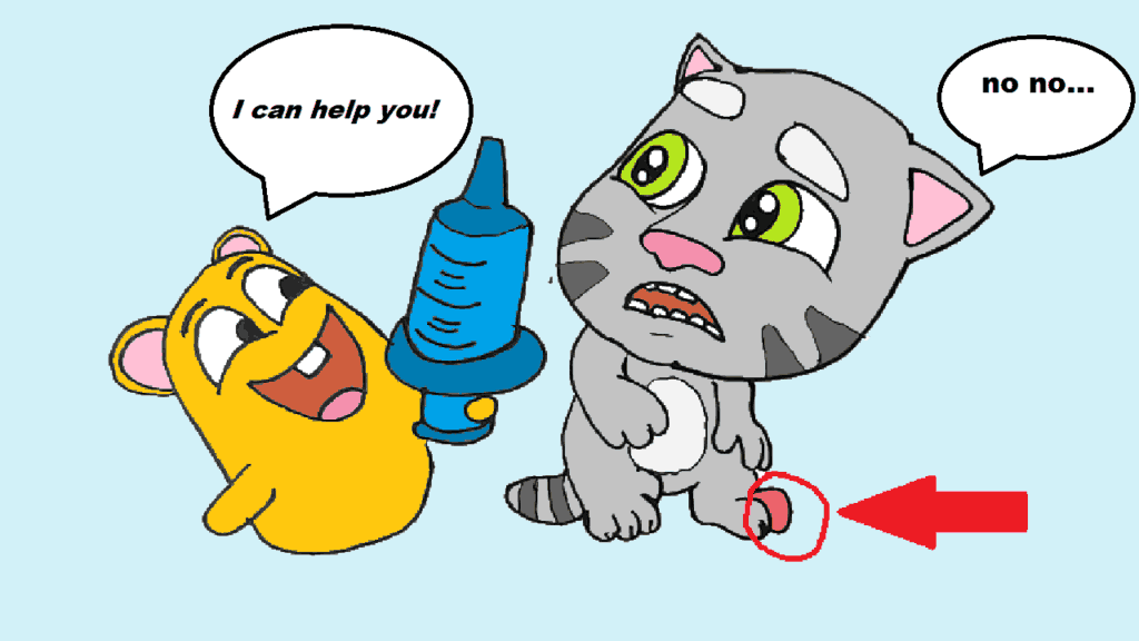 My Talking Tom 2 Shorts Tom's Foot Hurts drawing - Talking tom drawing easy for beginners