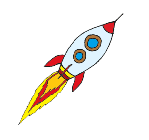 how to draw a rocket ship