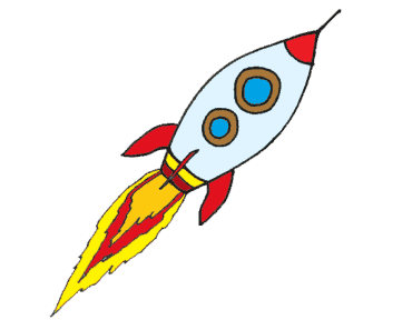 How to draw a Rocket ship step by step – Cartoon Rocket ship drawing easy for beginners
