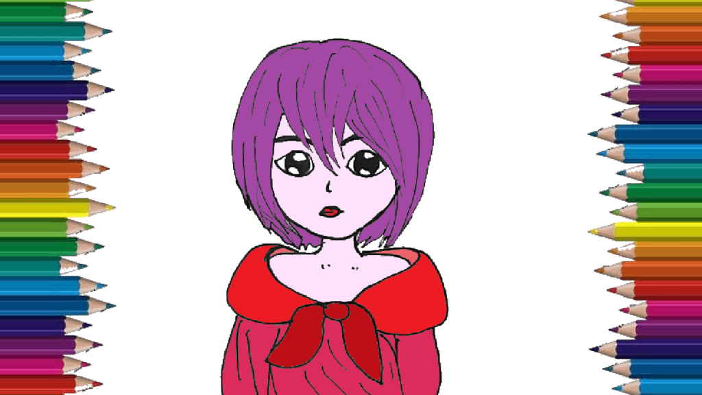 How to draw cute girls step by step – Anime girl drawing easy for beginners