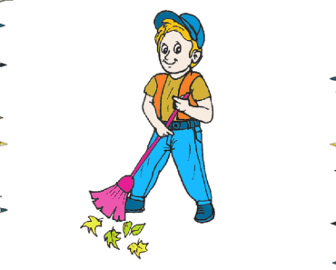How to draw a Workers sweeper cute and easy for beginners