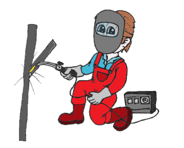 How to draw a welder cute and easy for beginners