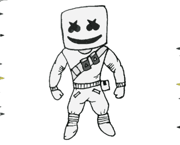 How to draw marshmello from fortnite – Fortnite drawing easy for Beginners
