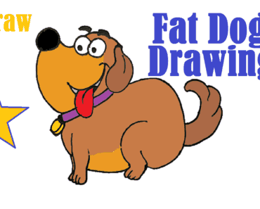 How to draw a cartoon Dog – Fat dog drawing cute and easy