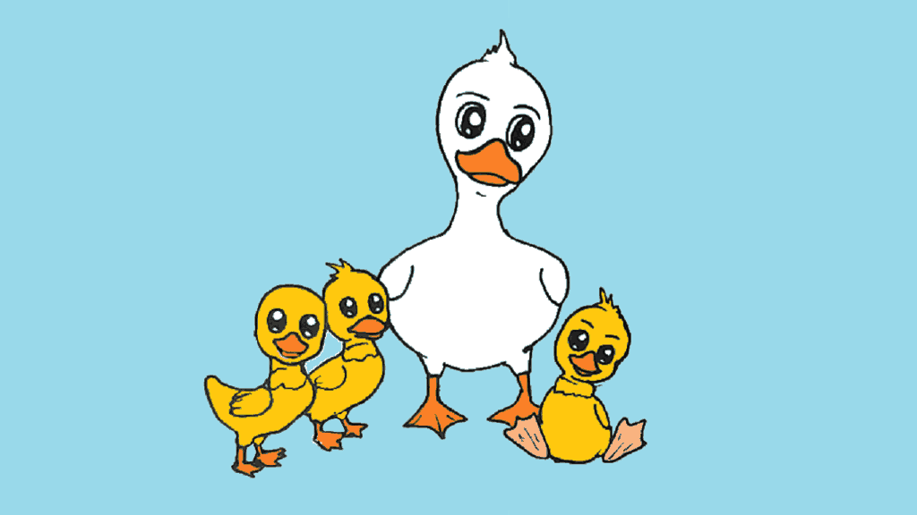 How to draw a cartoon duck step by step