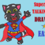 Talking tom superhero drawing and coloring for kids