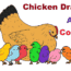Chicken drawing and coloring for beginners