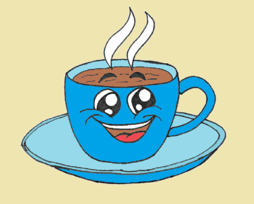 Coffee cup drawing cute and easy for kids