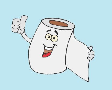 How to draw toilet paper cute and easy for kids – Cartoon drawings