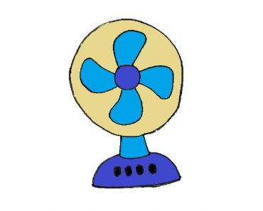 How to draw a fan easy for kids