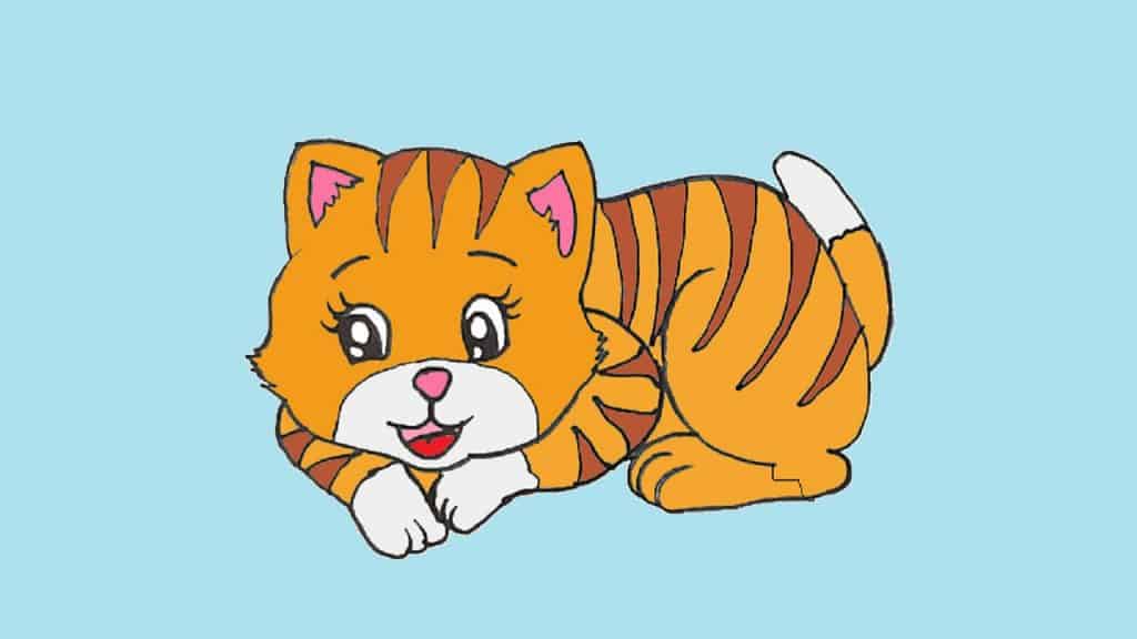 How to draw a cute cat easy for kids