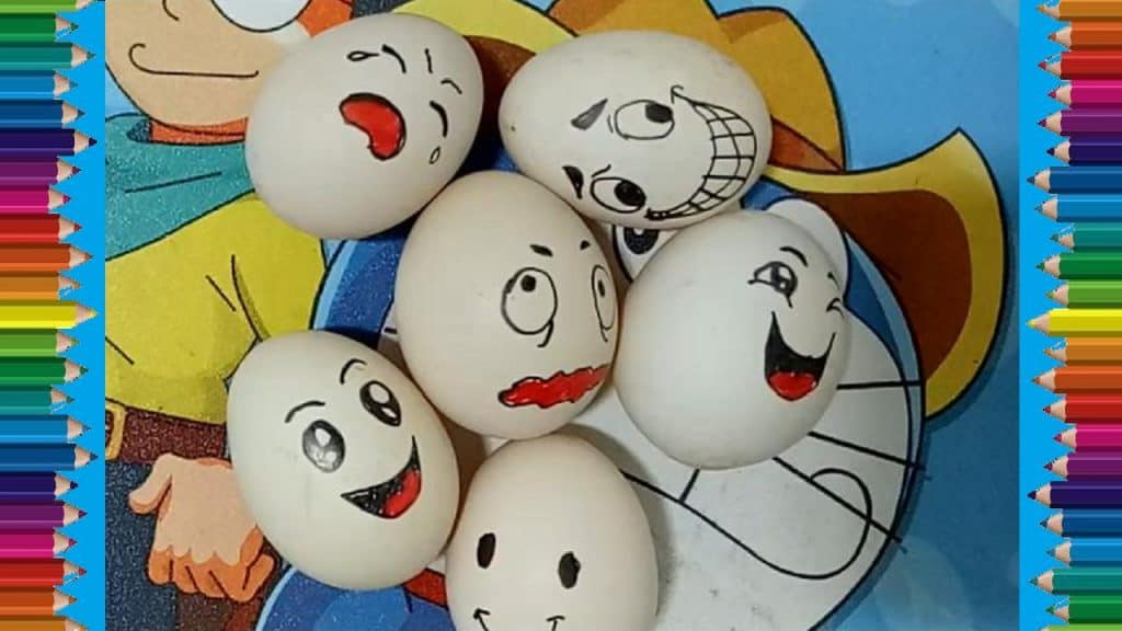 Egg drawing cute and easy for kids