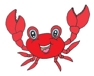 How to draw a cartoon crab easy