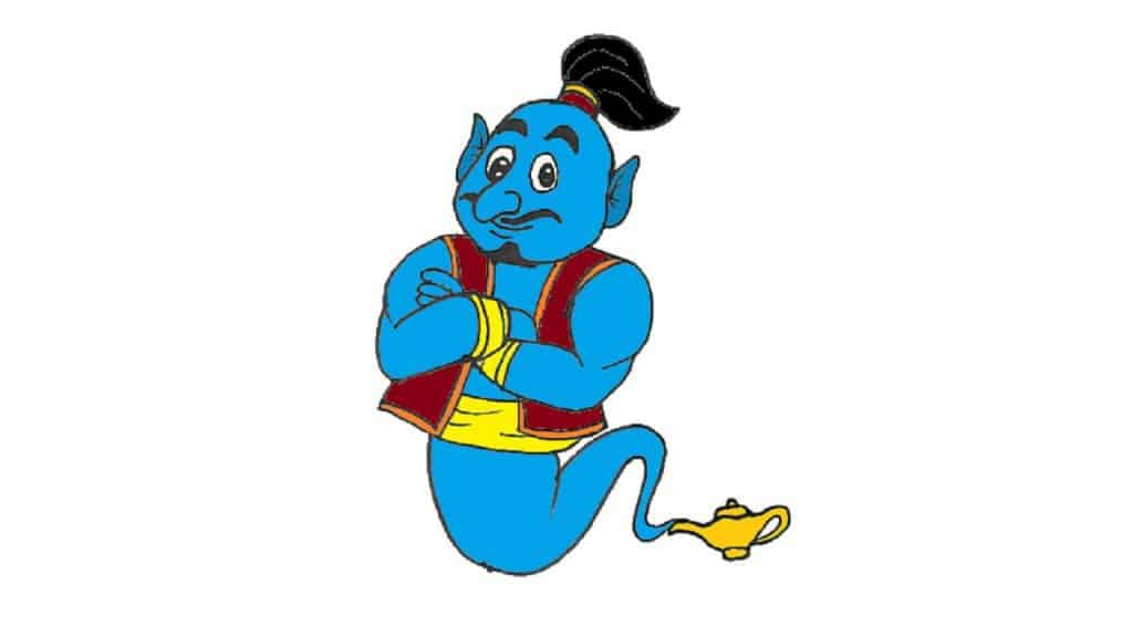 How to draw a genie step by step