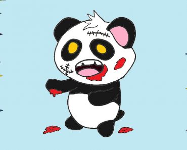 How to draw a panda halloween easy