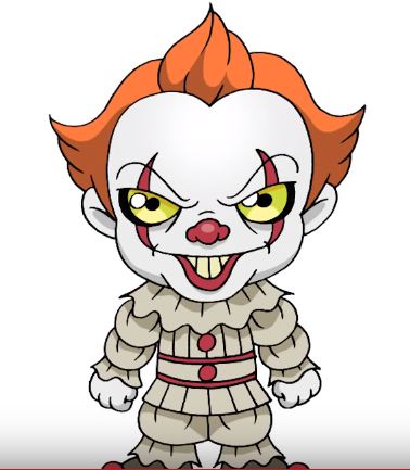 How To Draw Pennywise From IT Face Drawing | vlr.eng.br