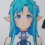 How to draw Anime “ELF” ASUNA step by step