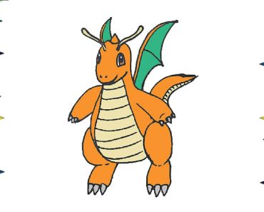 How to draw Dragonite from Pokemon step by step