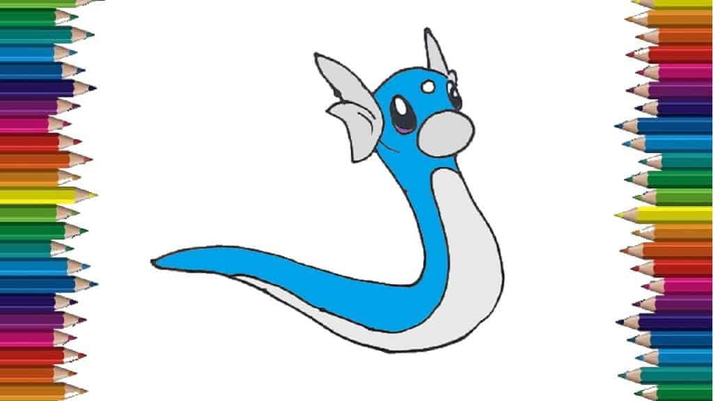 How to draw Dratini from Pokemon